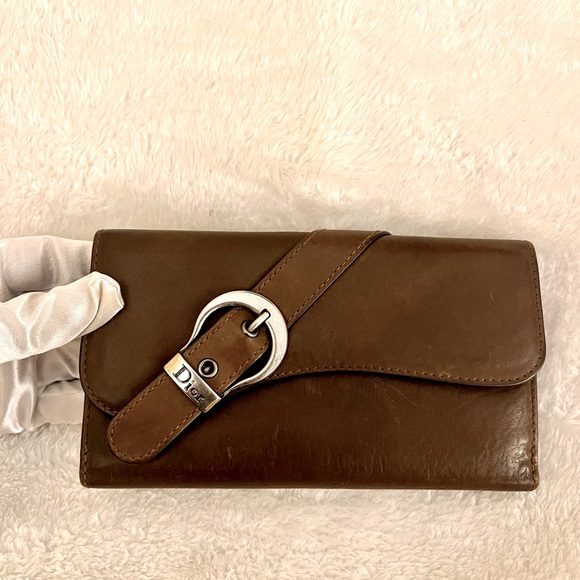 Dior Handbags - Christian Dior Gaucho Saddle Long Wallet